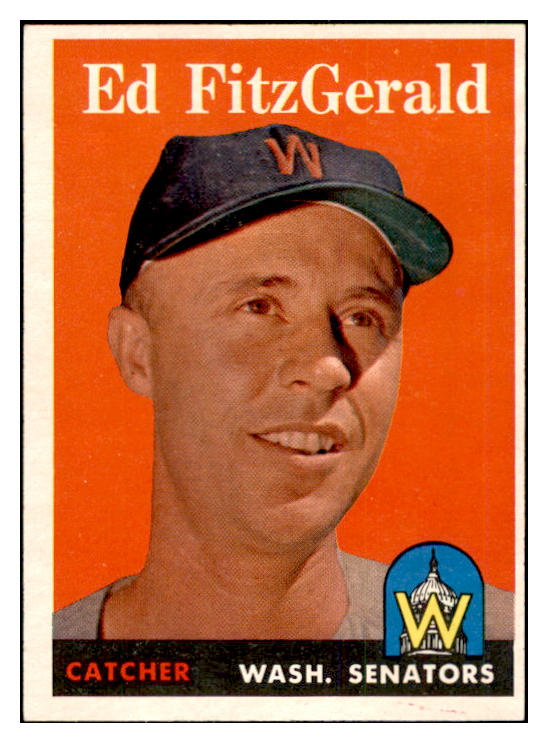 1958 Topps Baseball #236 Ed Fitzgerald Senators EX-MT 535818