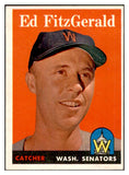 1958 Topps Baseball #236 Ed Fitzgerald Senators EX-MT 535818