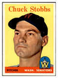 1958 Topps Baseball #239 Chuck Stobbs Senators EX-MT 535821