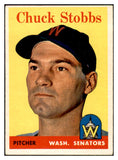 1958 Topps Baseball #239 Chuck Stobbs Senators EX-MT 535822