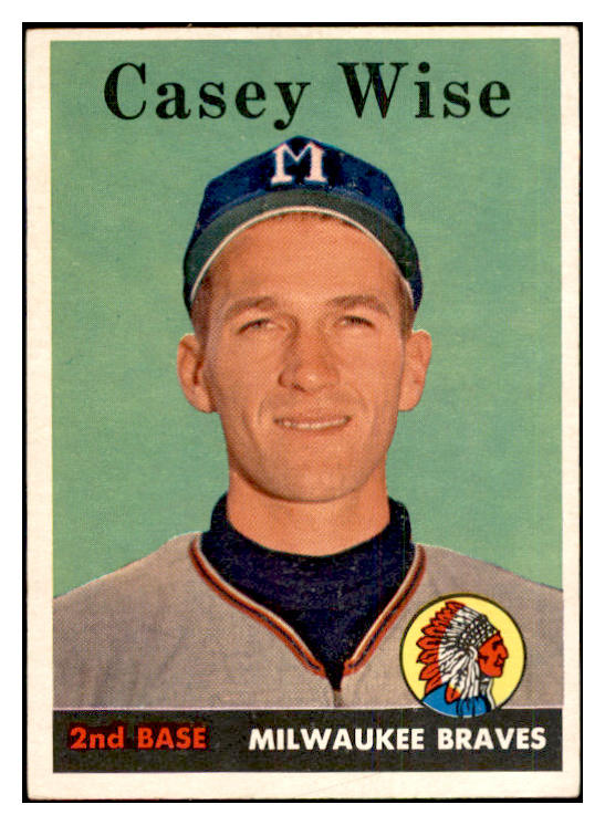 1958 Topps Baseball #247 Casey Wise Braves EX-MT 535831