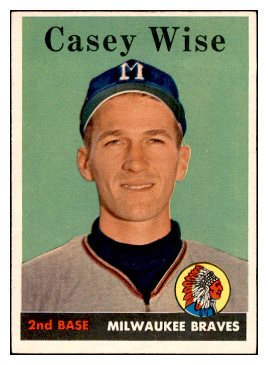 1958 Topps Baseball #247 Casey Wise Braves EX-MT 535832