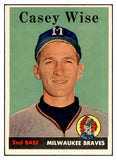 1958 Topps Baseball #247 Casey Wise Braves EX-MT 535832
