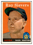 1958 Topps Baseball #250 Roy Sievers Senators EX-MT 535837
