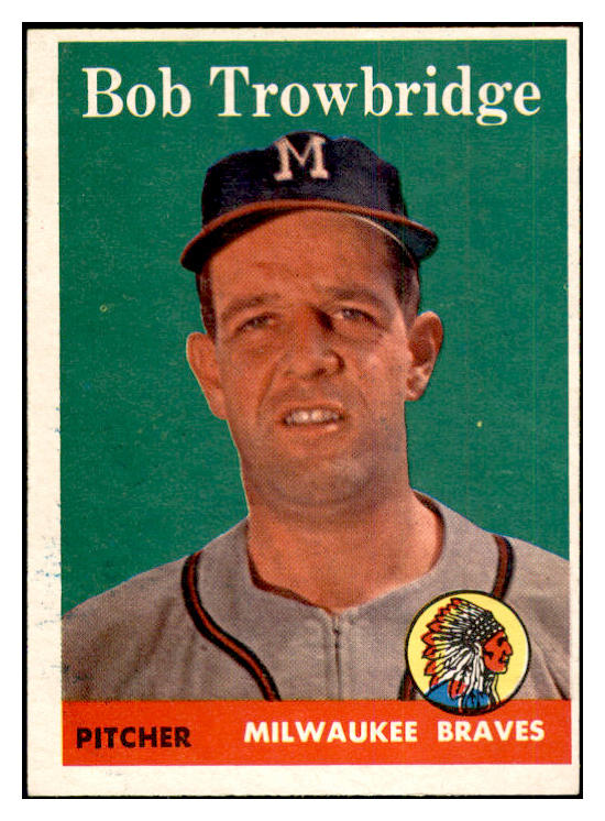 1958 Topps Baseball #252 Bob Trowbridge Braves EX-MT 535841