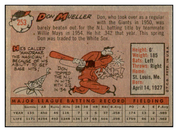 1958 Topps Baseball #253 Don Mueller Giants EX-MT 535843