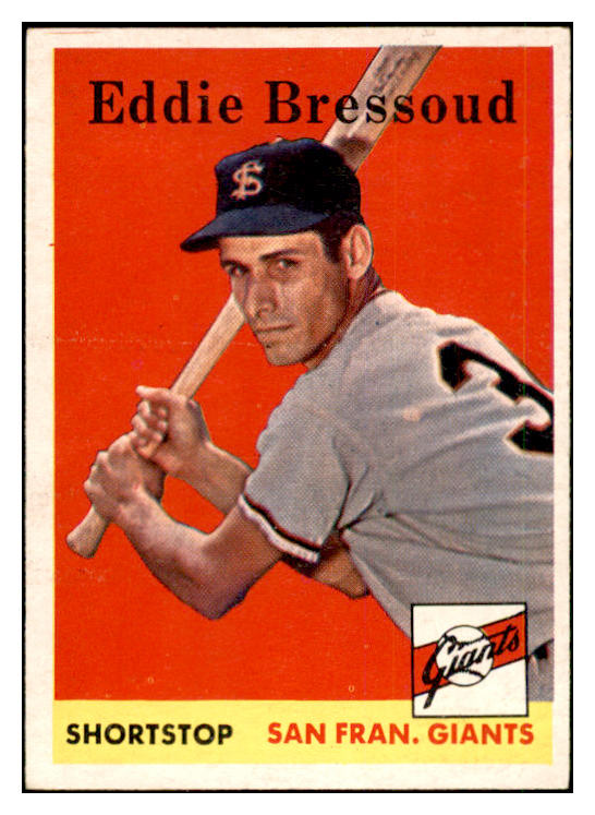 1958 Topps Baseball #263 Eddie Bressoud Giants EX-MT 535855