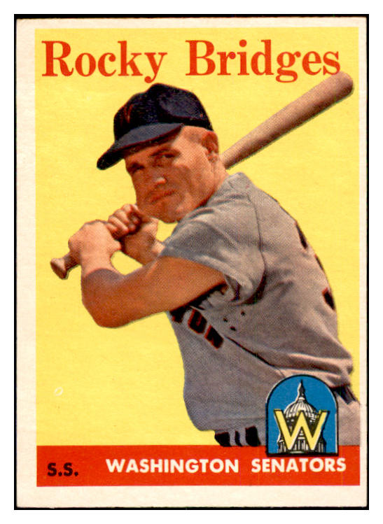1958 Topps Baseball #274 Rocky Bridges Senators EX-MT 535868