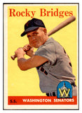 1958 Topps Baseball #274 Rocky Bridges Senators EX-MT 535868