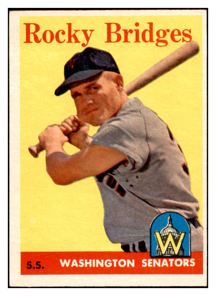 1958 Topps Baseball #274 Rocky Bridges Senators EX-MT 535868