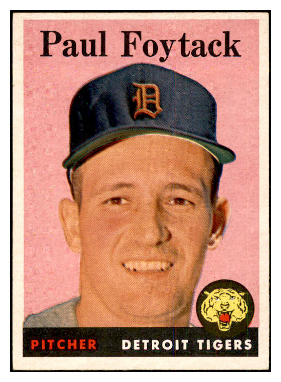 1958 Topps Baseball #282 Paul Foytack Tigers EX-MT 535876