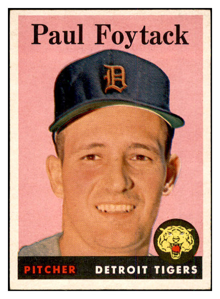 1958 Topps Baseball #282 Paul Foytack Tigers EX-MT 535876
