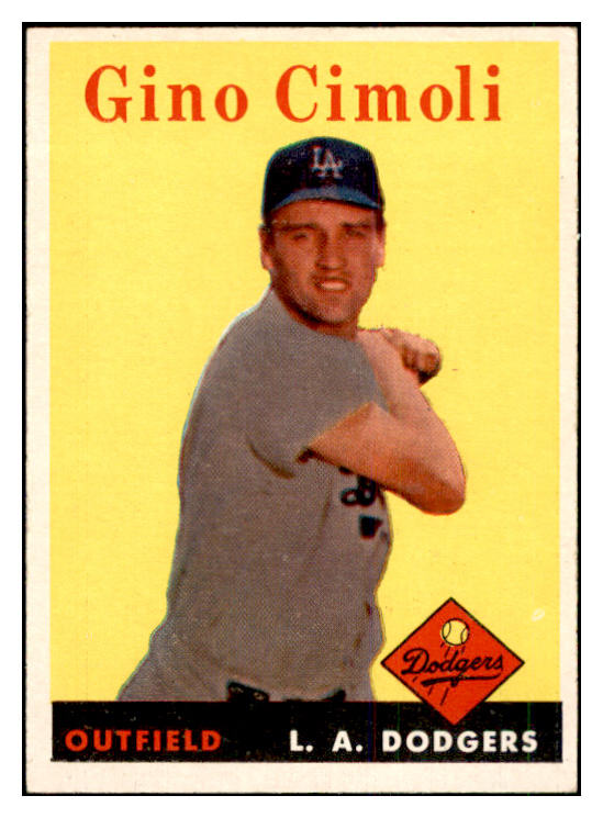 1958 Topps Baseball #286 Gino Cimoli Dodgers EX-MT 535879