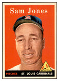 1958 Topps Baseball #287 Sam Jones Cardinals EX-MT 535881