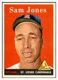 1958 Topps Baseball #287 Sam Jones Cardinals EX-MT 535882