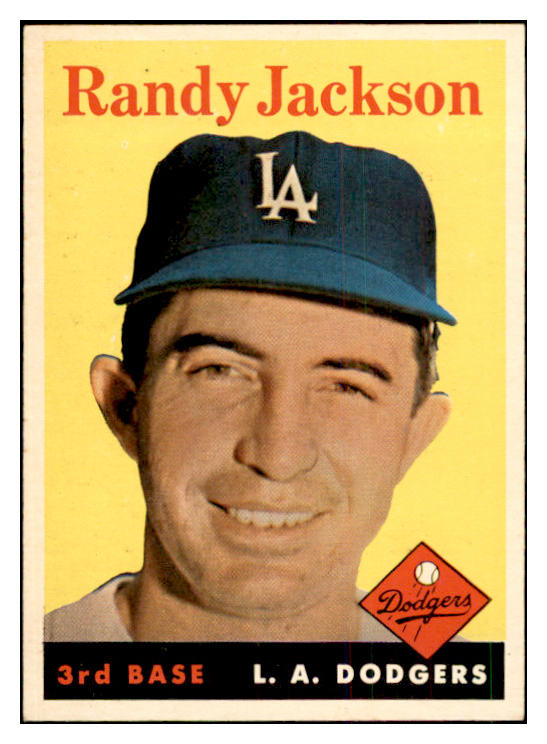 1958 Topps Baseball #301 Randy Jackson Dodgers EX-MT 535895