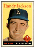 1958 Topps Baseball #301 Randy Jackson Dodgers EX-MT 535895