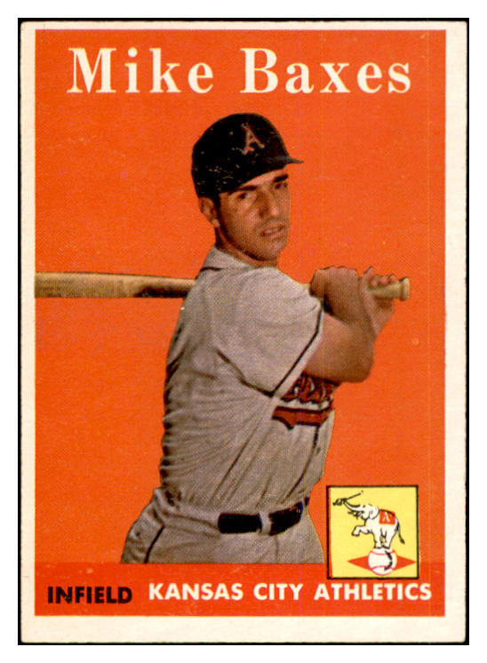 1958 Topps Baseball #302 Mike Baxes A's EX-MT 535896