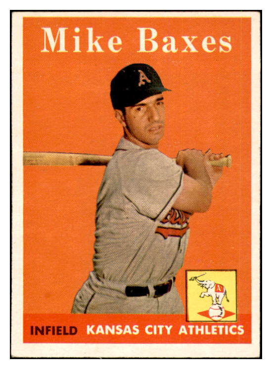 1958 Topps Baseball #302 Mike Baxes A's EX-MT 535897