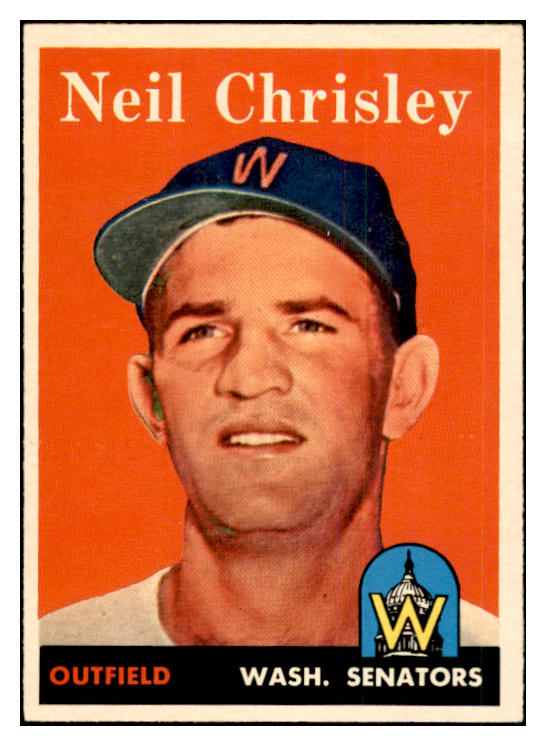 1958 Topps Baseball #303 Neil Chrisley Senators EX-MT 535898