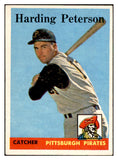 1958 Topps Baseball #322 Harding Peterson Pirates EX-MT 535916