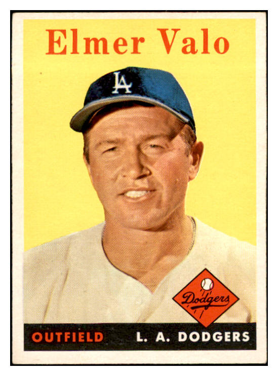1958 Topps Baseball #323 Elmer Valo Dodgers EX-MT 535918