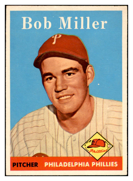 1958 Topps Baseball #326 Bob Miller Phillies EX-MT 535919