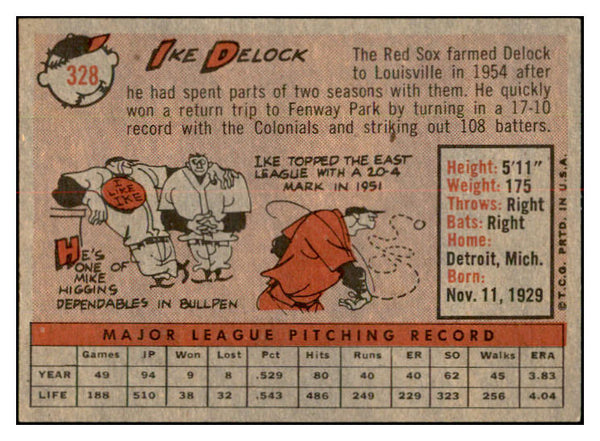 1958 Topps Baseball #328 Ike Delock Red Sox EX-MT 535921