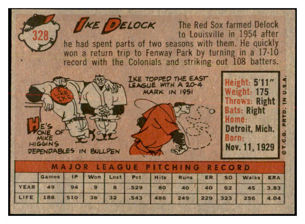 1958 Topps Baseball #328 Ike Delock Red Sox EX-MT 535922