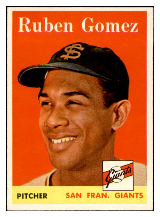 1958 Topps Baseball #335 Ruben Gomez Giants EX-MT 535929