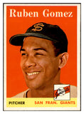 1958 Topps Baseball #335 Ruben Gomez Giants EX-MT 535929