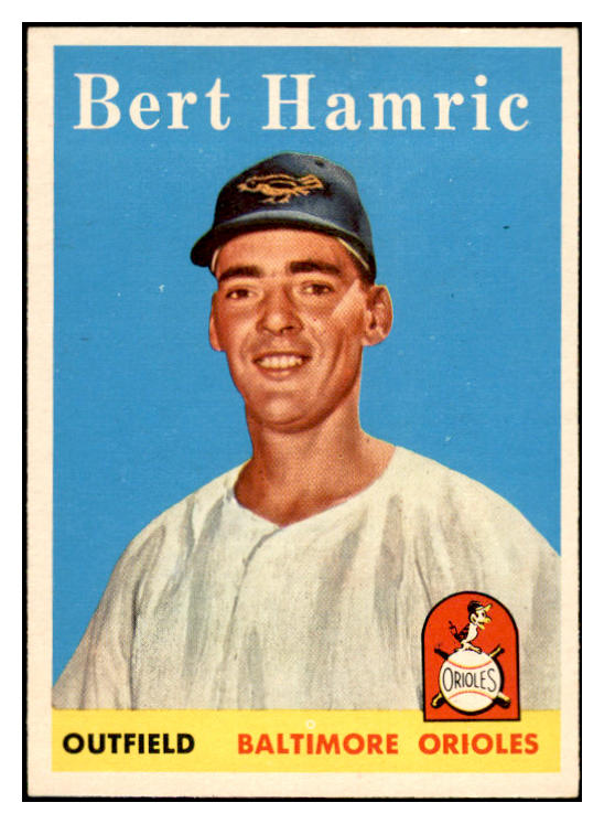 1958 Topps Baseball #336 Bert Hamric Orioles EX-MT 535931