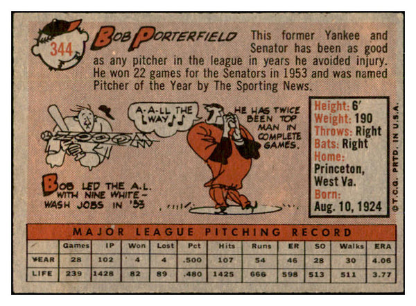 1958 Topps Baseball #344 Bob Porterfield Red Sox EX-MT 535939
