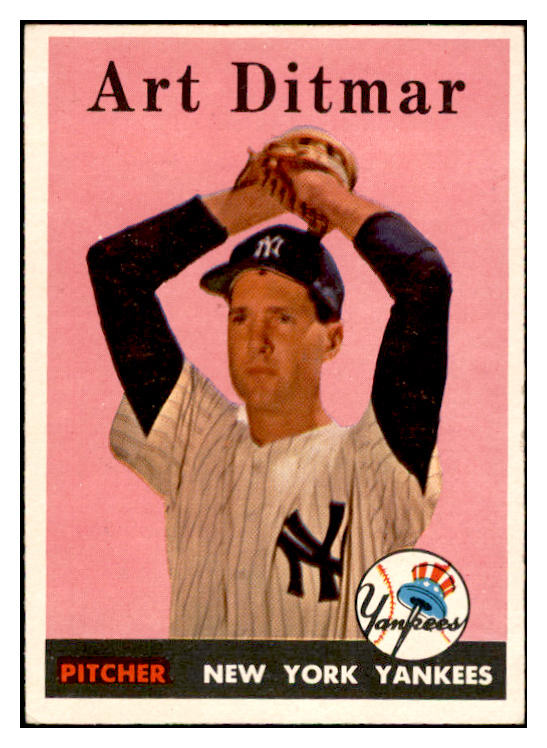 1958 Topps Baseball #354 Art Ditmar Yankees EX-MT 535950