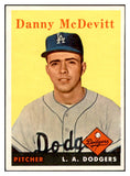 1958 Topps Baseball #357 Danny McDevitt Dodgers EX-MT 535956