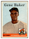 1958 Topps Baseball #358 Gene Baker Pirates EX-MT 535957