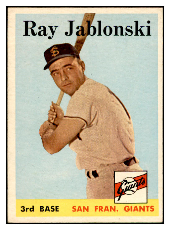 1958 Topps Baseball #362 Ray Jablonski Giants EX-MT 535963