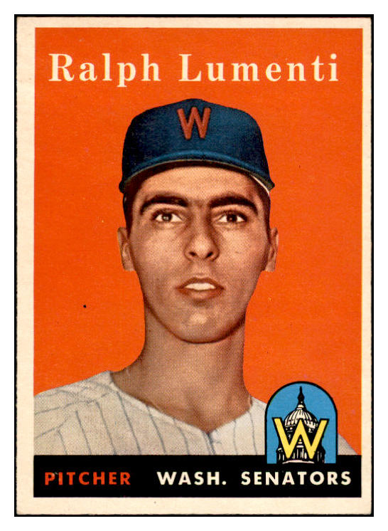 1958 Topps Baseball #369 Ralph Lumenti Senators EX-MT 535972