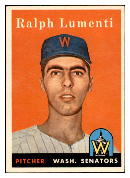 1958 Topps Baseball #369 Ralph Lumenti Senators EX-MT 535973