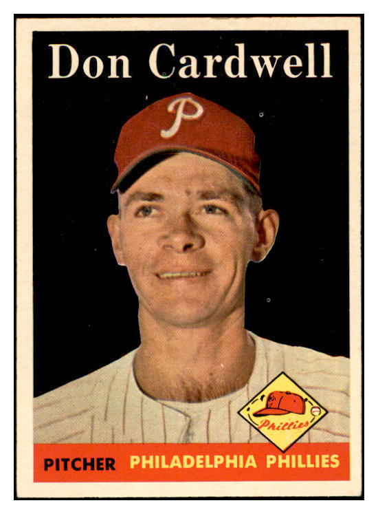 1958 Topps Baseball #372 Don Cardwell Phillies EX-MT 535977