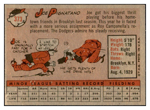1958 Topps Baseball #373 Joe Pignatano Dodgers EX-MT 535978