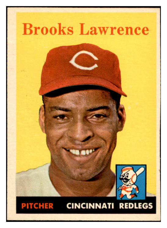 1958 Topps Baseball #374 Brooks Lawrence Reds EX-MT 535980