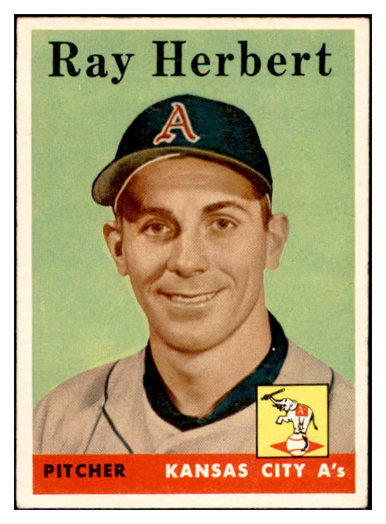 1958 Topps Baseball #379 Ray Herbert A's EX-MT 535984