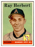 1958 Topps Baseball #379 Ray Herbert A's EX-MT 535984