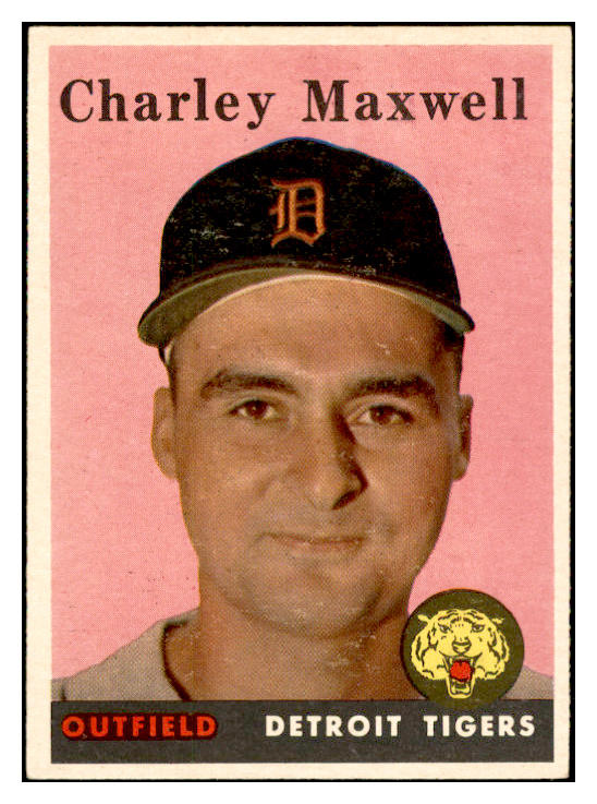 1958 Topps Baseball #380 Charley Maxwell Tigers EX-MT 535986