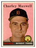 1958 Topps Baseball #380 Charley Maxwell Tigers EX-MT 535986