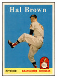 1958 Topps Baseball #381 Hal Brown Orioles EX-MT 535988