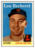 1958 Topps Baseball #383 Lou Berberet Red Sox EX-MT 535990