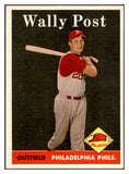 1958 Topps Baseball #387 Wally Post Phillies EX-MT 535995