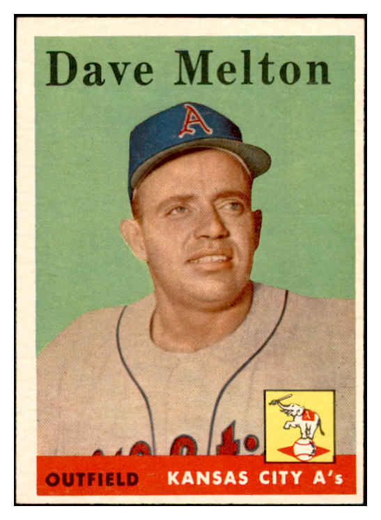 1958 Topps Baseball #391 Dave Melton A's EX-MT 536000